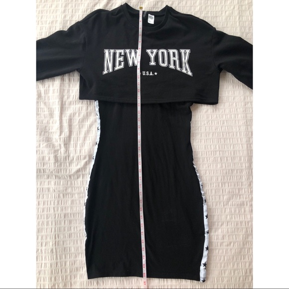 Two Piece Matching Body Con Dress & NY Sweater - Picture 9 of 14